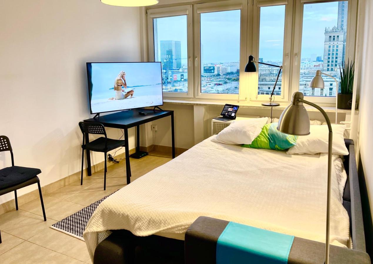 ורשה Super Apartament Palace 2X Metro Fast Wifi 500 Mbs Netflix Appletv Smarttv Panorama Miasta מראה חיצוני תמונה