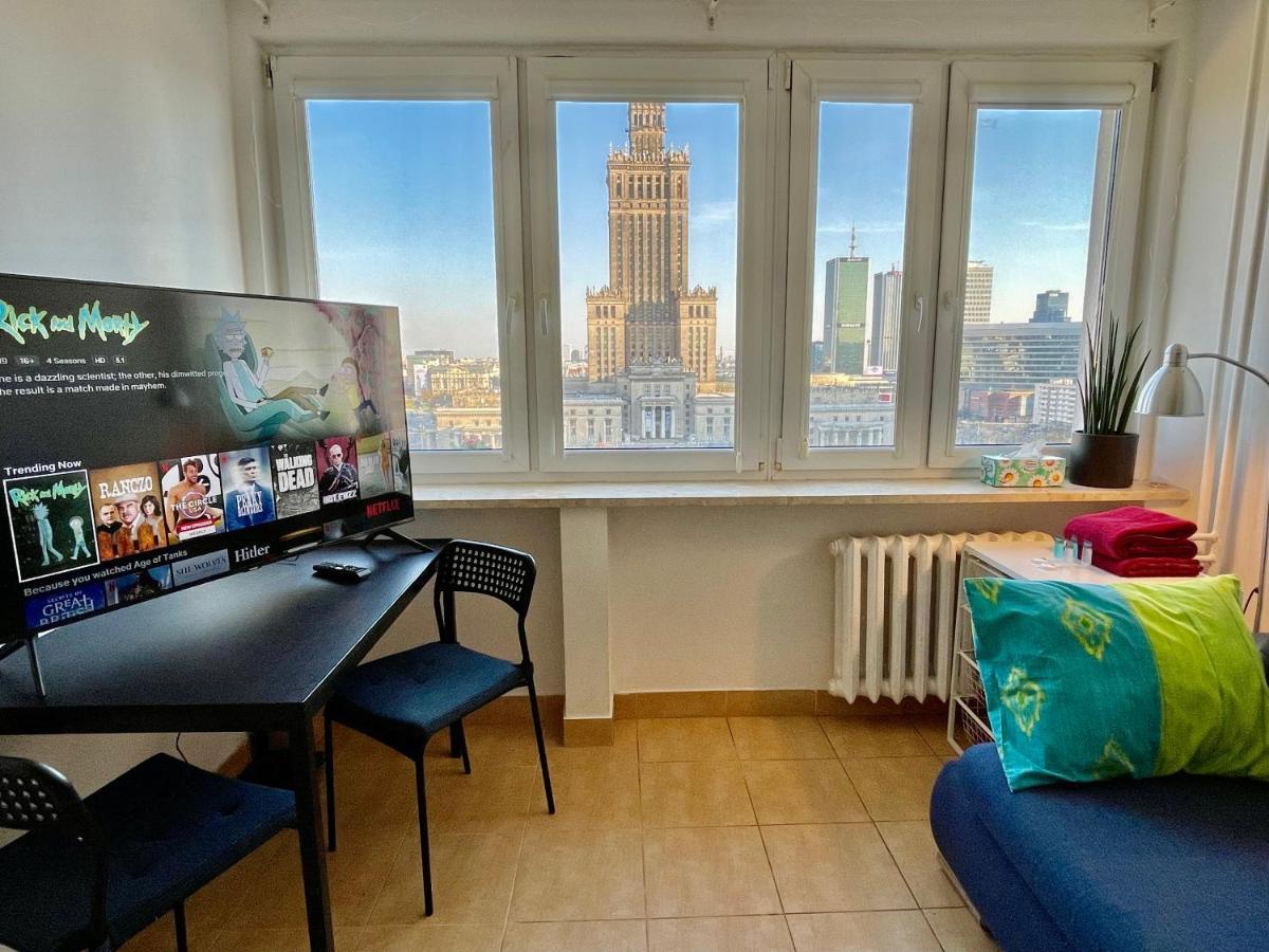 ורשה Super Apartament Palace 2X Metro Fast Wifi 500 Mbs Netflix Appletv Smarttv Panorama Miasta מראה חיצוני תמונה